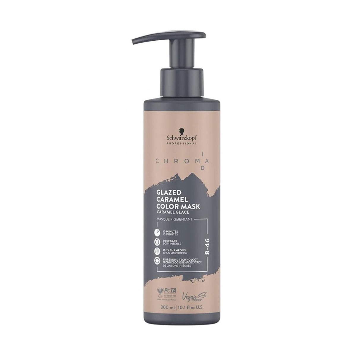 Тонувальна бондінг-маска для волосся Schwarzkopf Professional Chroma ID Bonding Color Mask, 8-46 Light Blonde Beige Chocolate, 300 мл